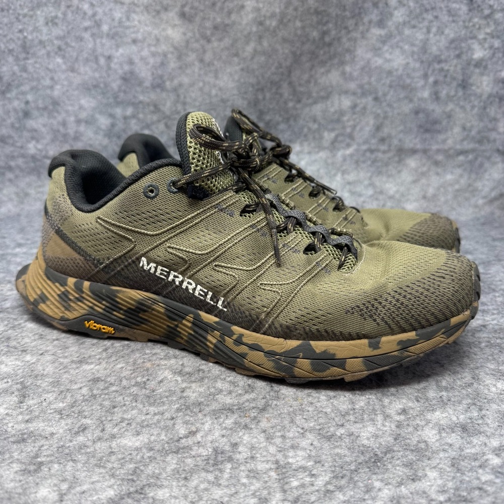 Merrell Moab Flight Men's Olive Green Trail Running Shoes Size 10.5 Mens.